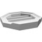 Ekena Millwork Octagonal Surface Mount PVC Gable Vent w/ 2"W x 2"P Brickmould Sill Frame, 14"W x 14"H GVPOC14X1403SN - alternate 2